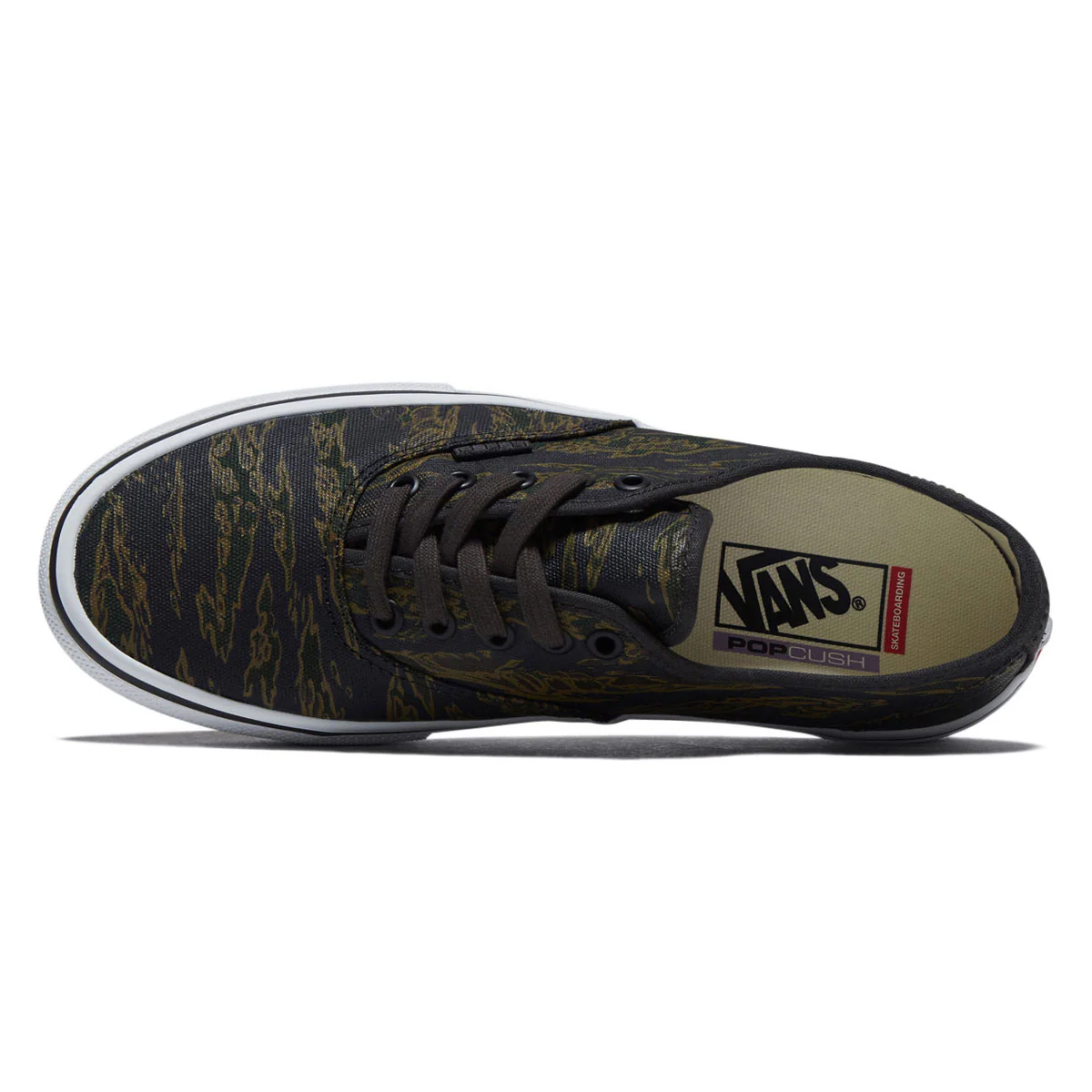 Vans Skate Authentic Shoes - Tiger Camo Green/Black - Image 3