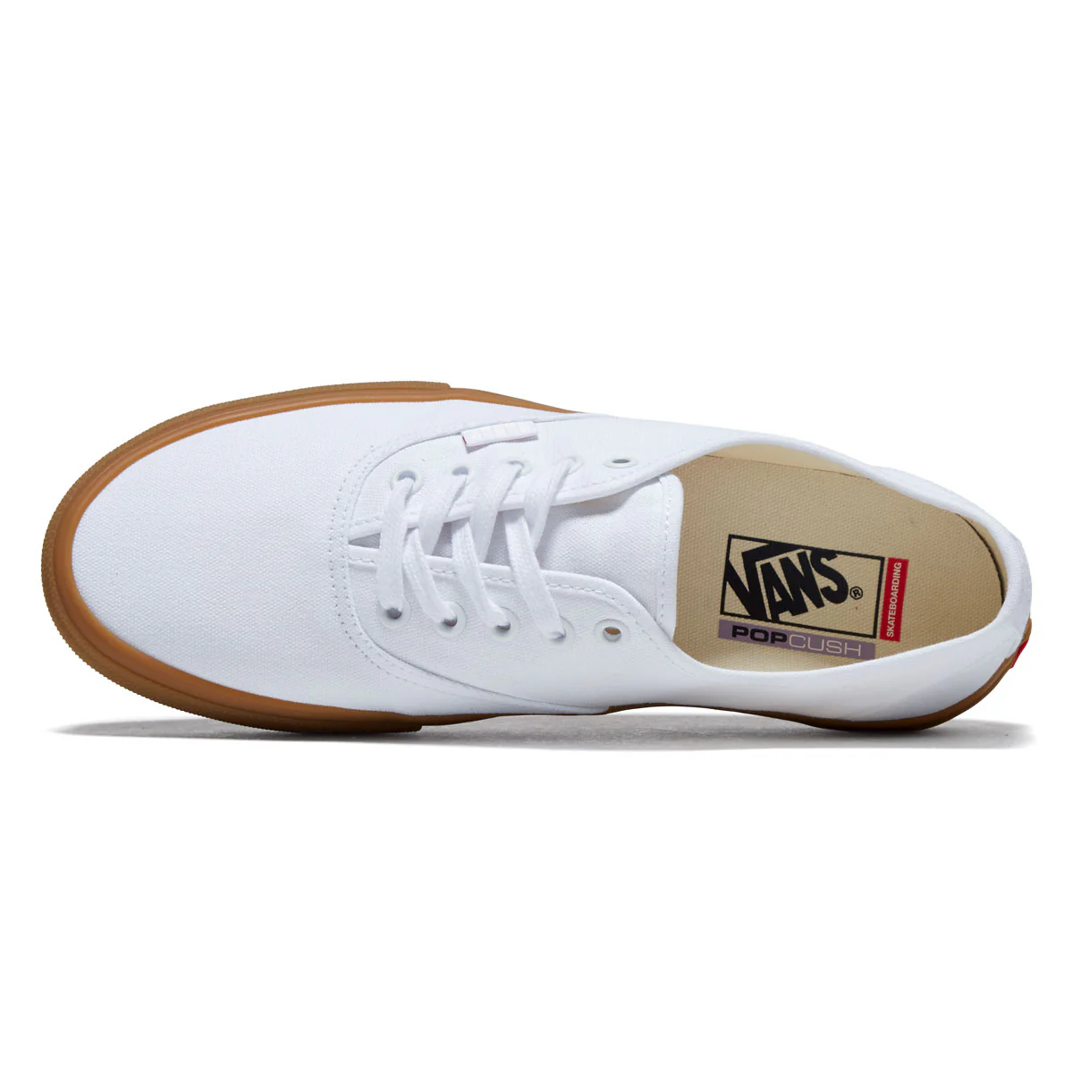 Vans Skate Authentic Shoes - White/Gum - Image 3