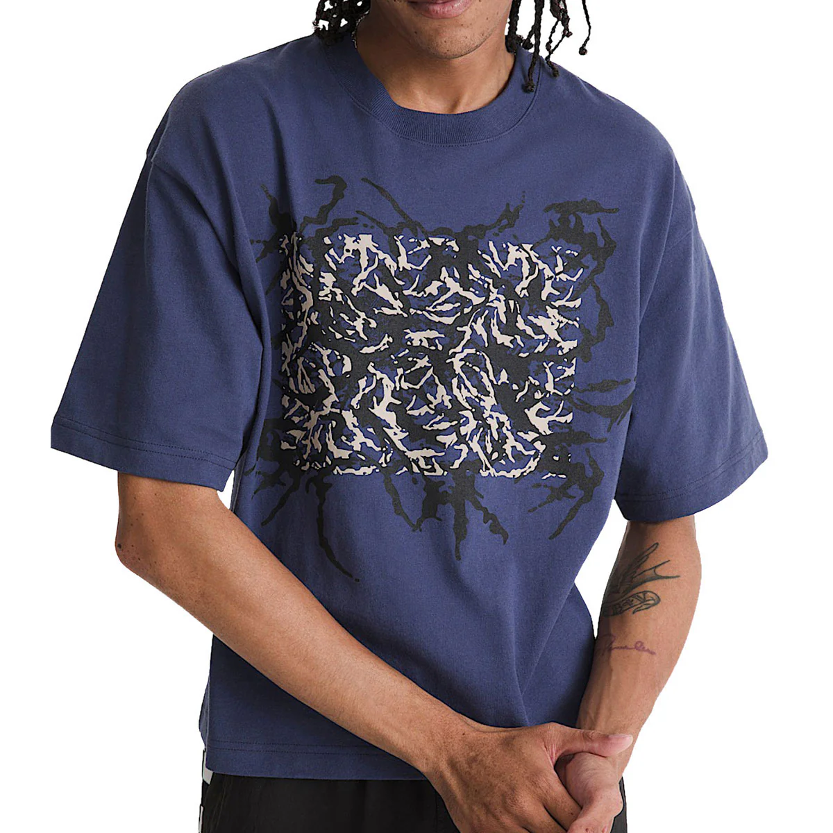 Vans Skate Blurred Camo Short T-Shirt - Deep Twilight - Image 2