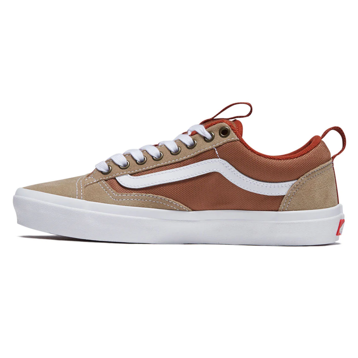 Vans Skate Old Skool 36+ Shoes - Khaki/Burnt Orange - Image 2