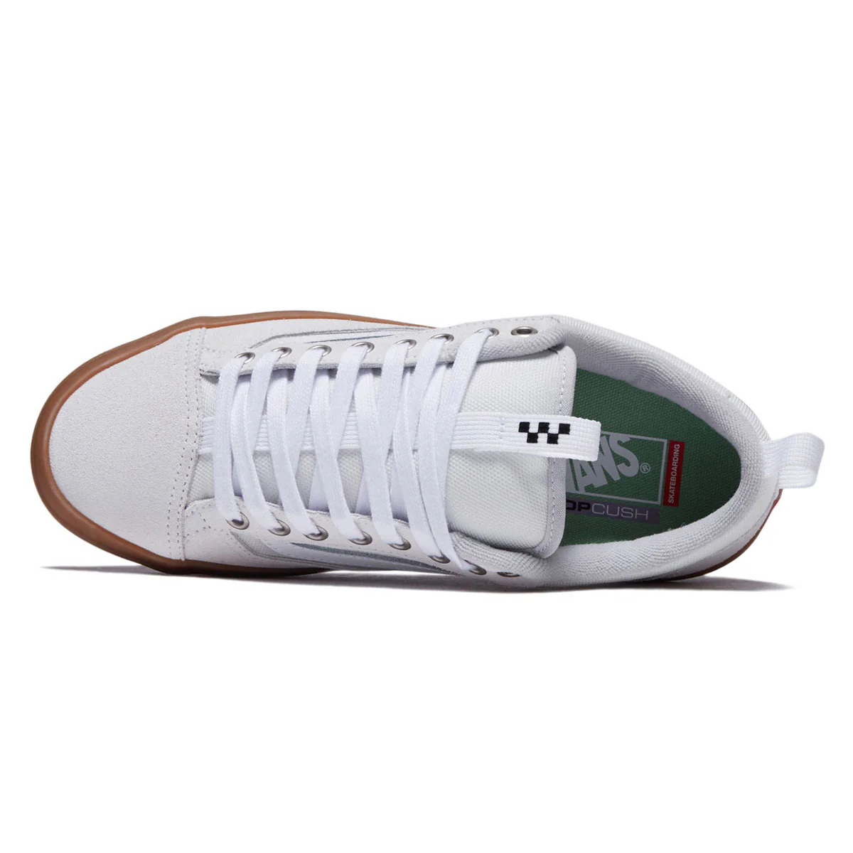 Vans Skate Old Skool 36+ Shoes - White/Gum - Image 3