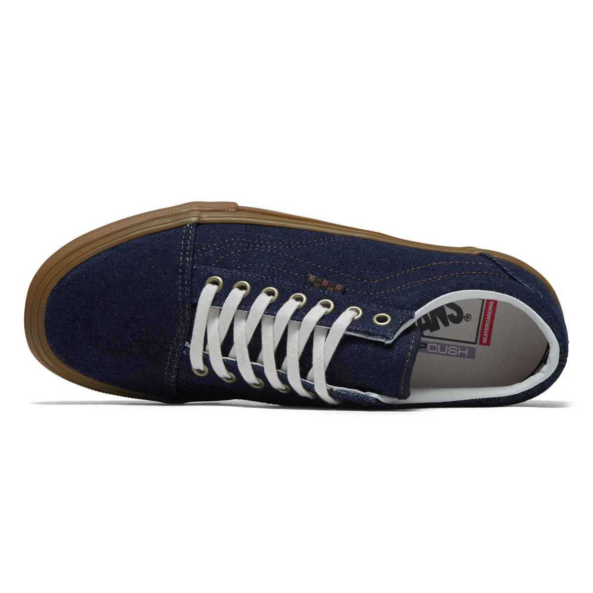 Vans Skate Old Skool Shoes - Blue Denim - Image 3