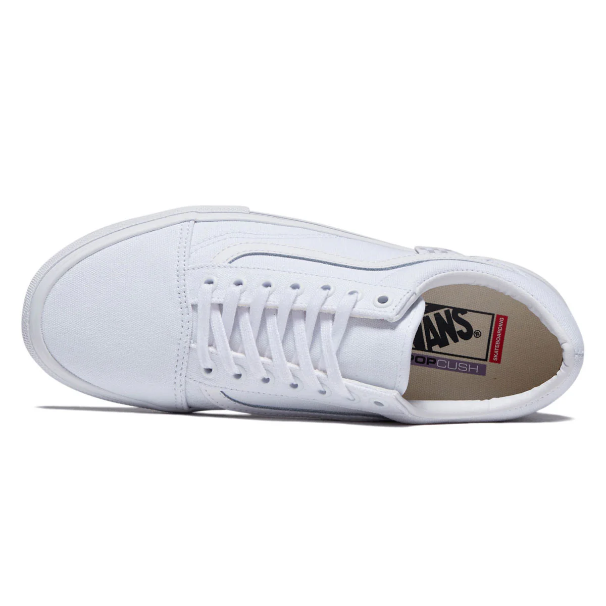 Vans Skate Old Skool Shoes - Canvas True White - Image 3
