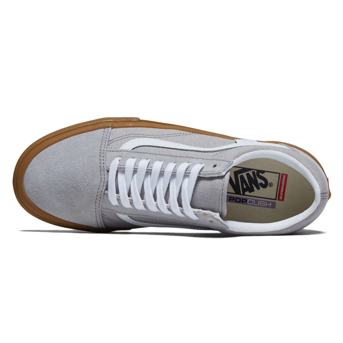 Vans Skate Old Skool Shoes - Crepe Light Gray/Gum - Image 3