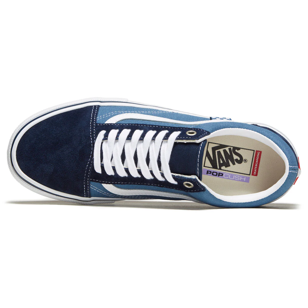 Vans Skate Old Skool Shoes - Navy/White - Image 3