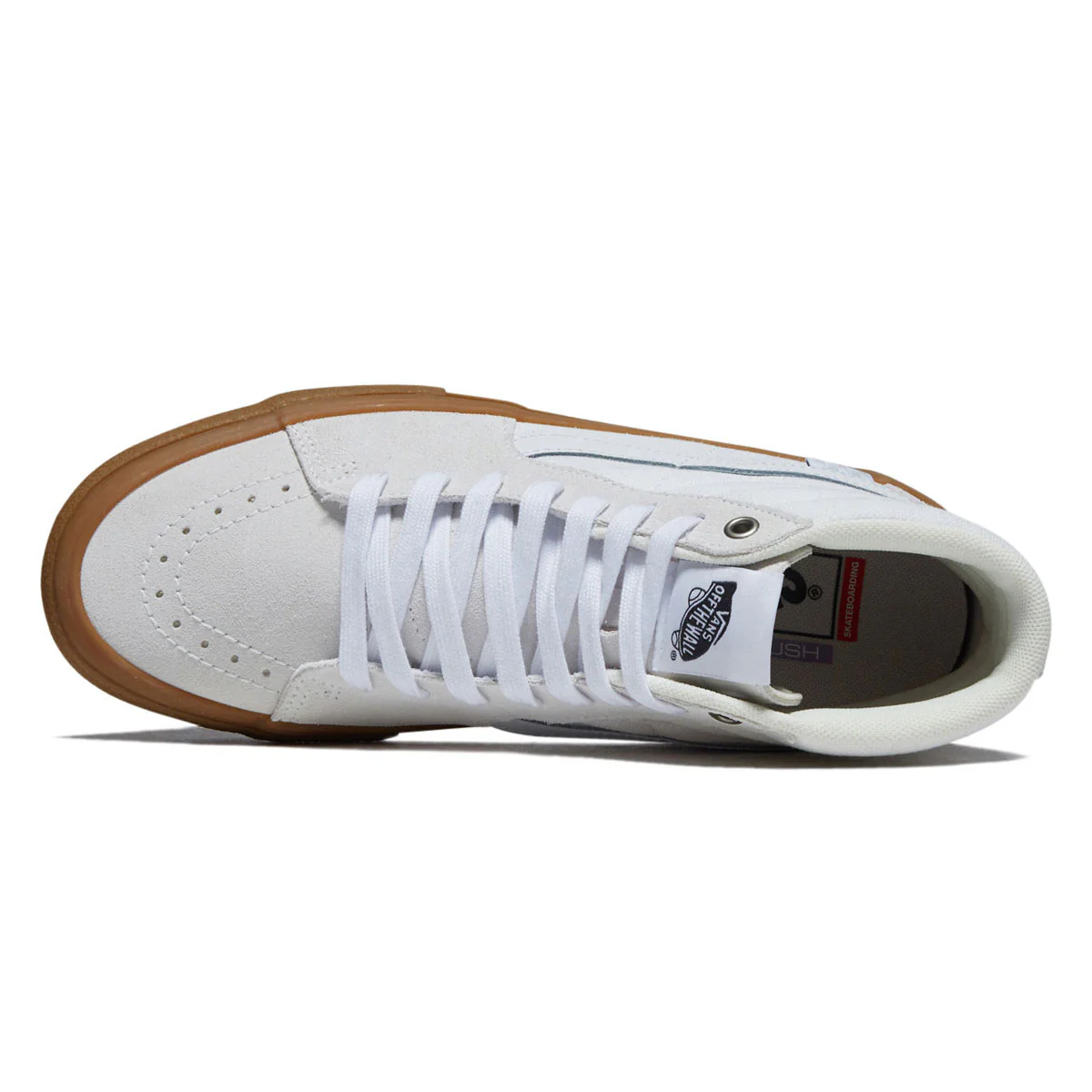 Vans Skate Sk8-Hi Shoes - Crepe White/Gum - Image 3