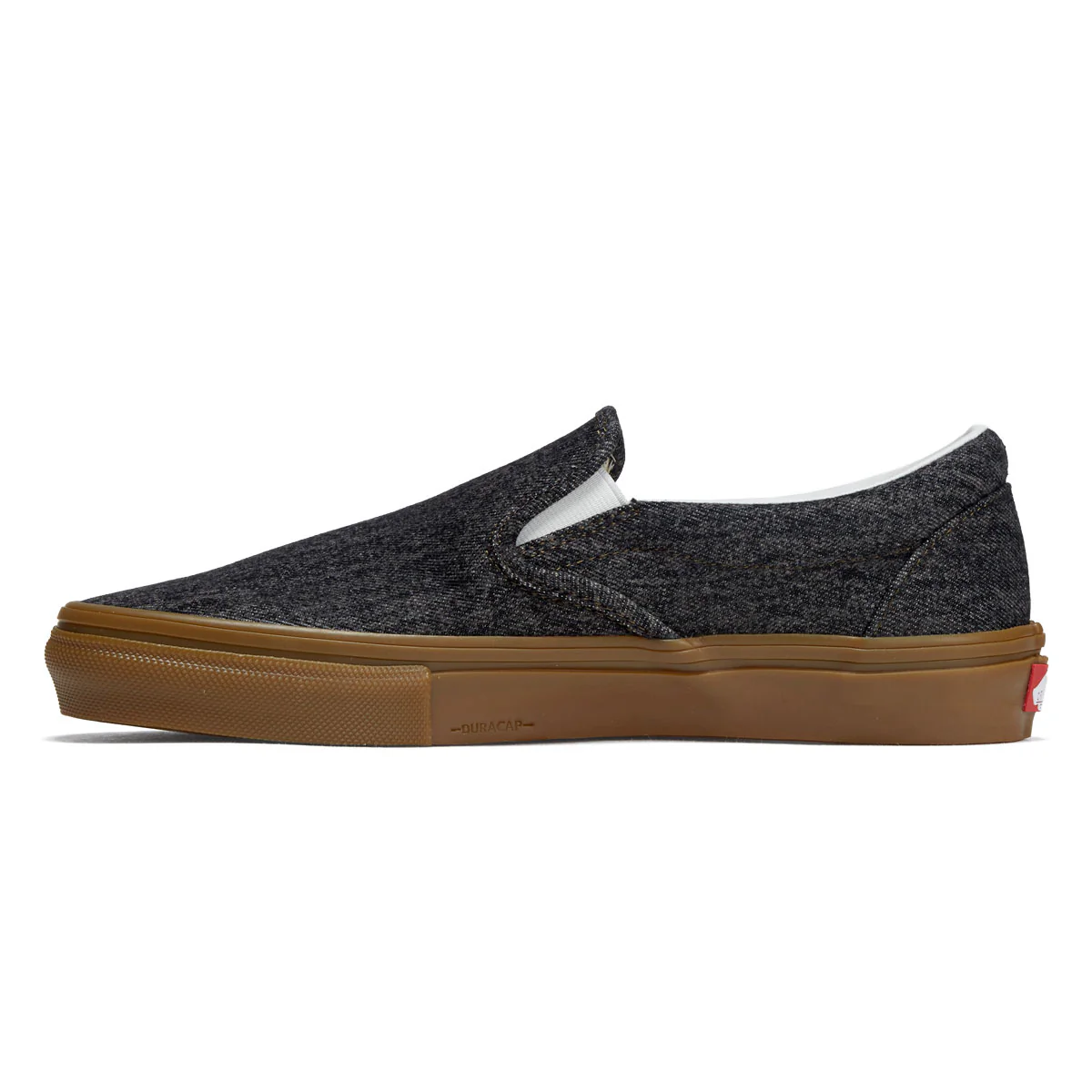 Vans Skate Slip-On Shoes - Black Denim - Image 2