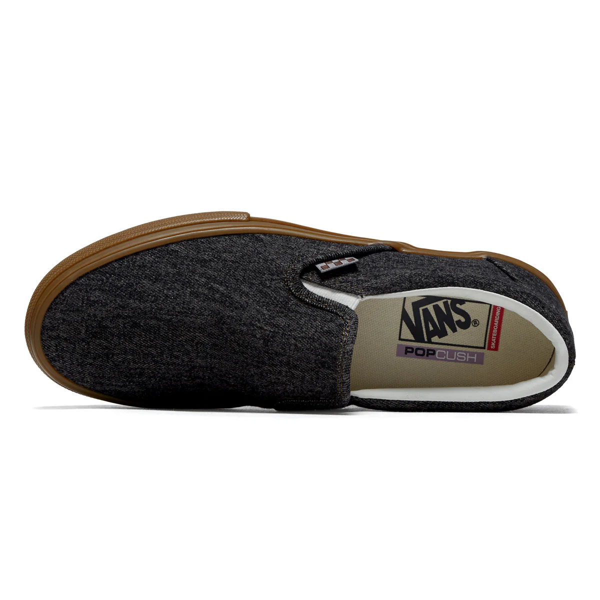 Vans Skate Slip-On Shoes - Black Denim - Image 3