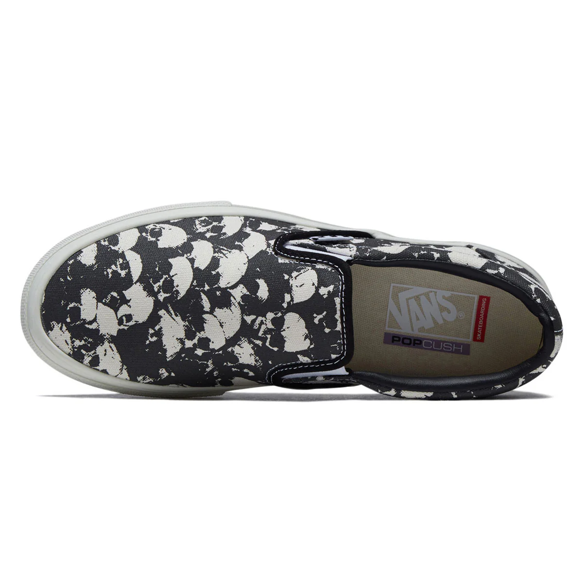Vans Skate Slip-On Shoes - Skull Pile Black/White/Gum - Image 3