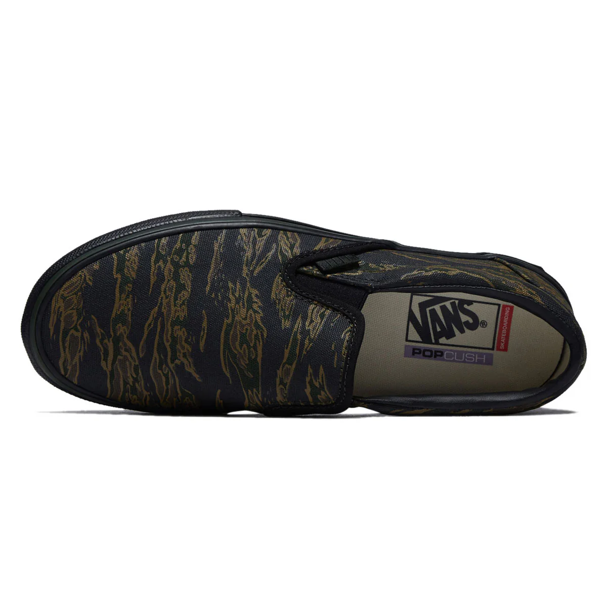 Vans Skate Slip-On Shoes - Tiger Camo Green/Black - Image 3
