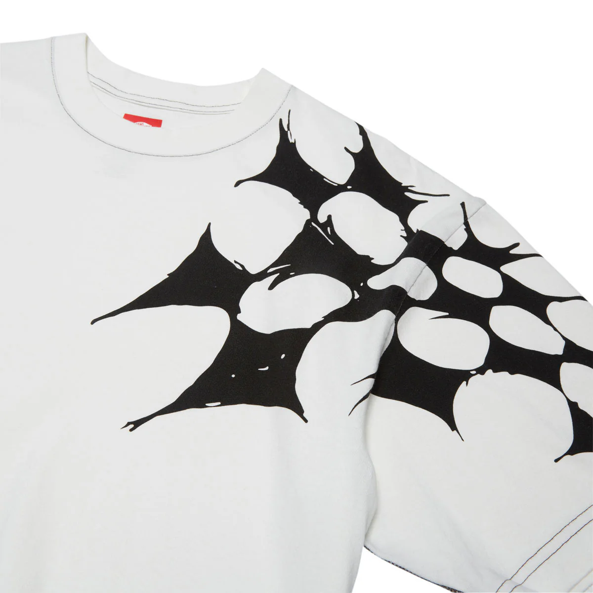 Vans Skate Splatter Web T-Shirt - Marshmallow - Image 2