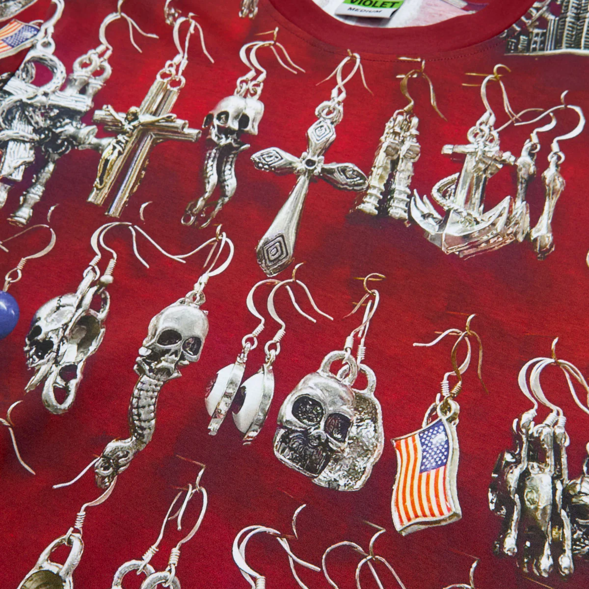 Violet Earings T-Shirt - Red - Image 3