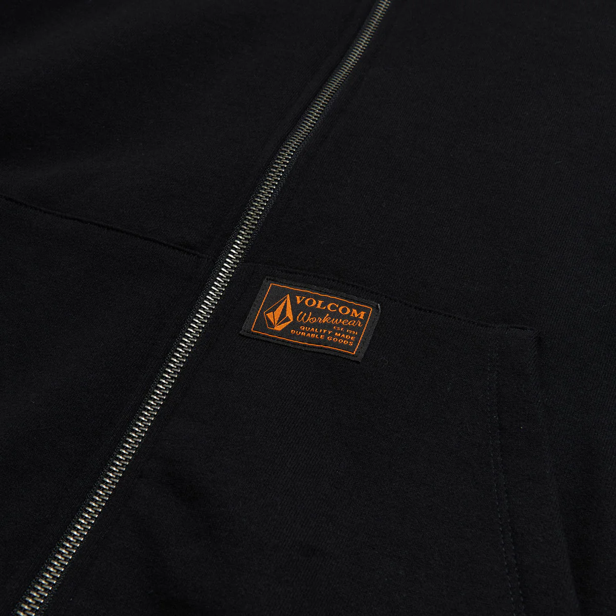 Volcom Axestone Workwear Lined Fleece Hoodie - Black - Image 5