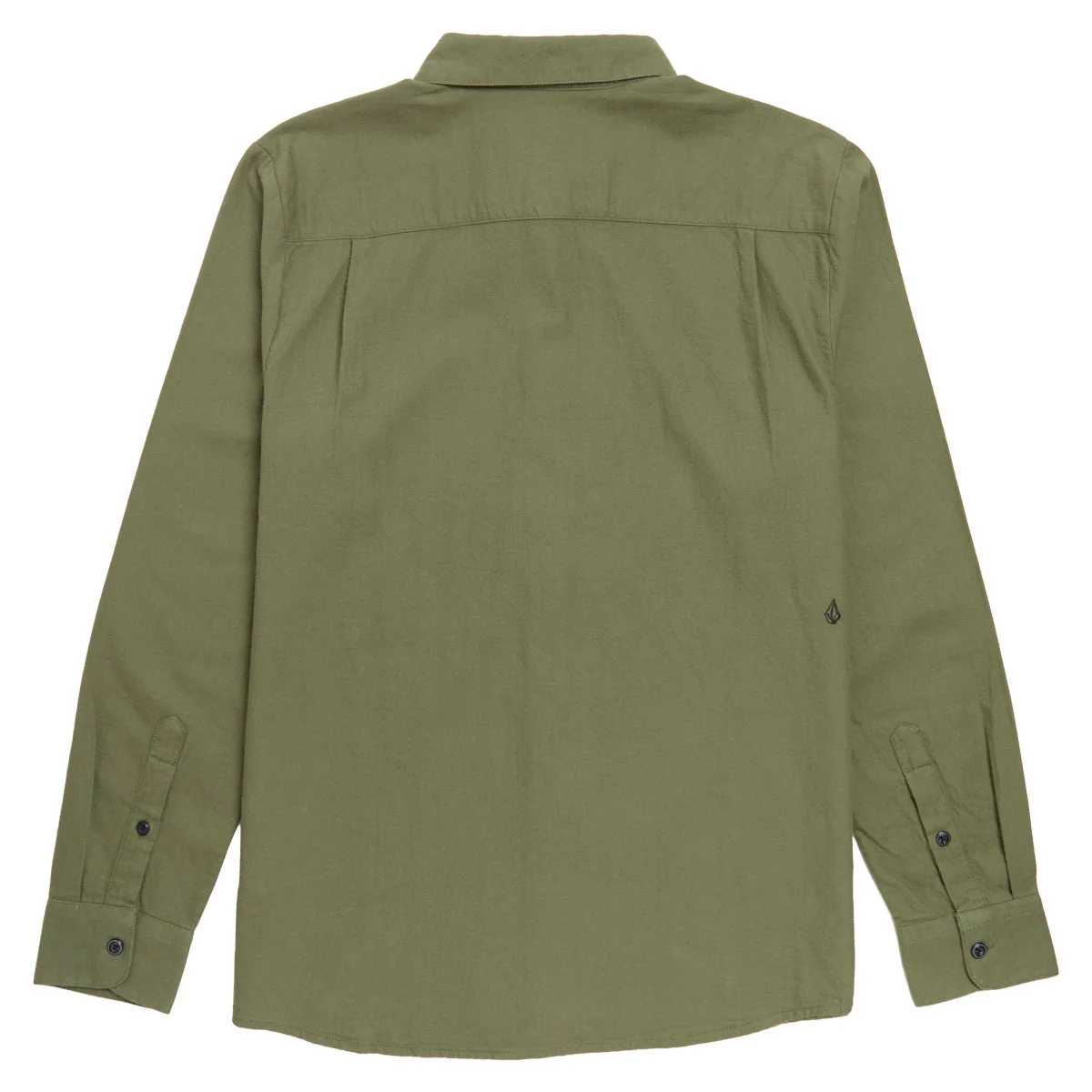 Volcom Caden Solid Long Sleeve Shirt - Dark Olive - Image 2