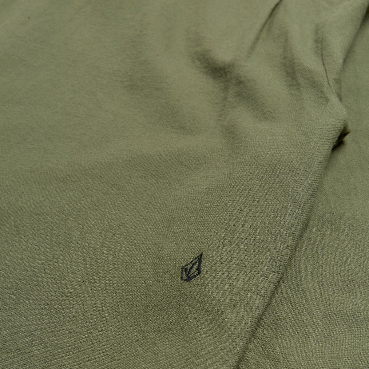 Volcom Caden Solid Long Sleeve Shirt - Dark Olive - Image 5