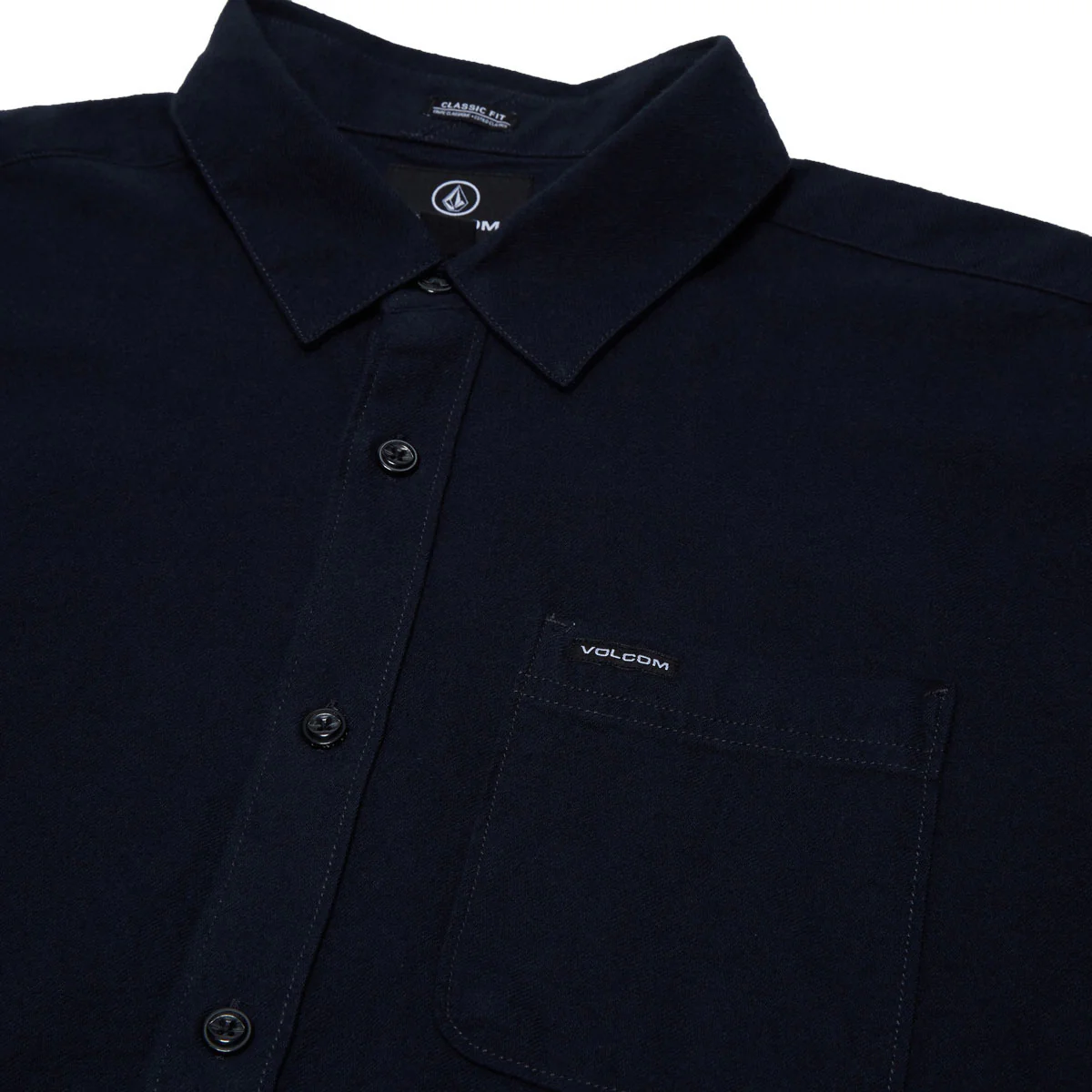Volcom Caden Solid Long Sleeve Shirt - Navy 2025 - Image 3