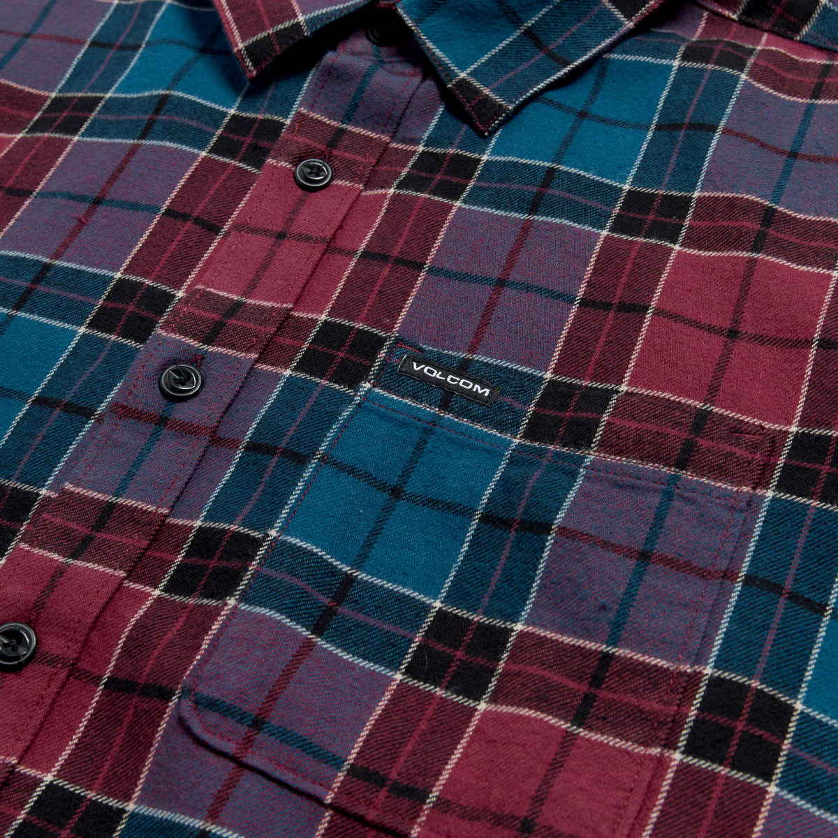 Volcom Cadenplaid Long Sleeve Shirt - Cosmic Blue - Image 3