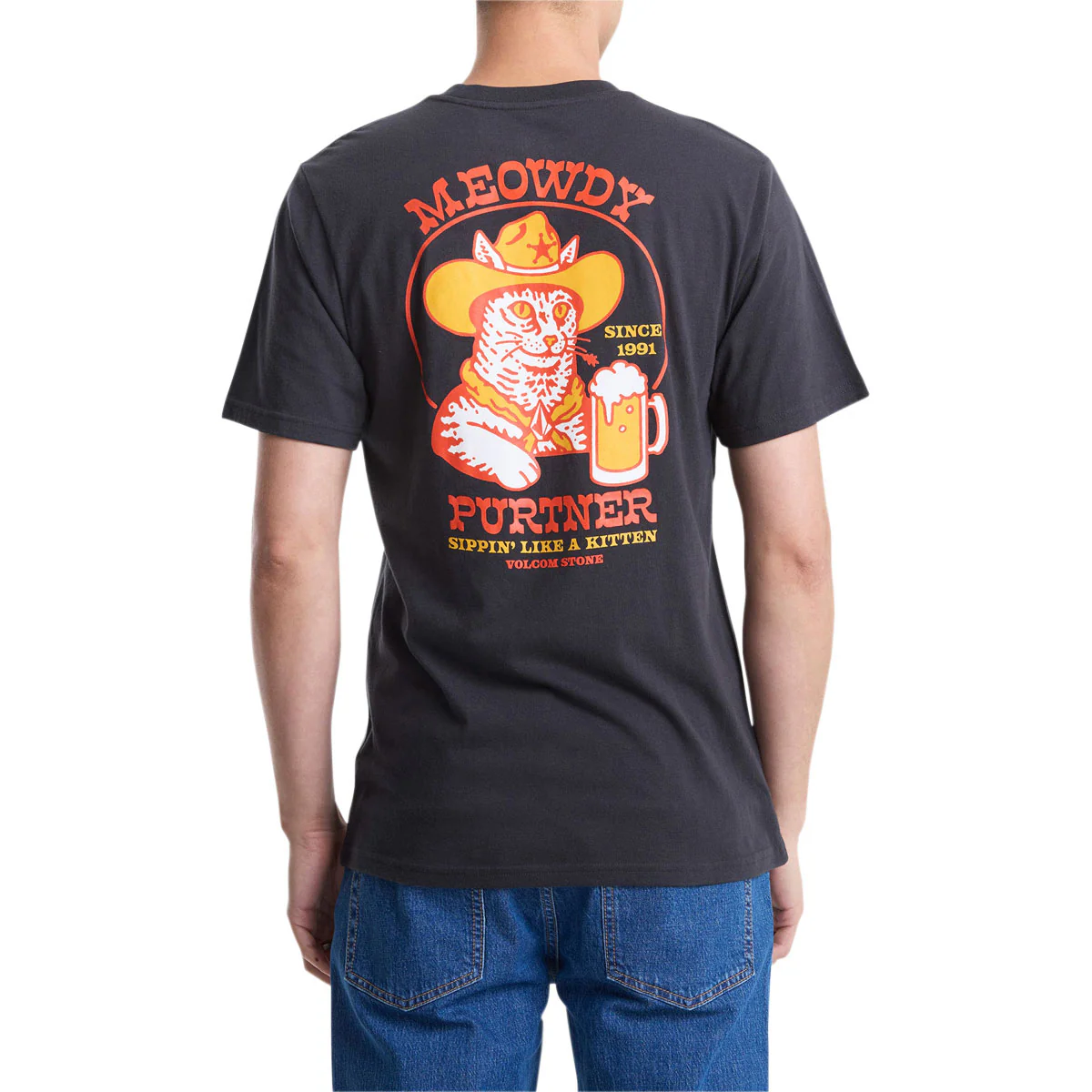 Volcom Catastrophy T-Shirt - Washed Black Heather - Image 4