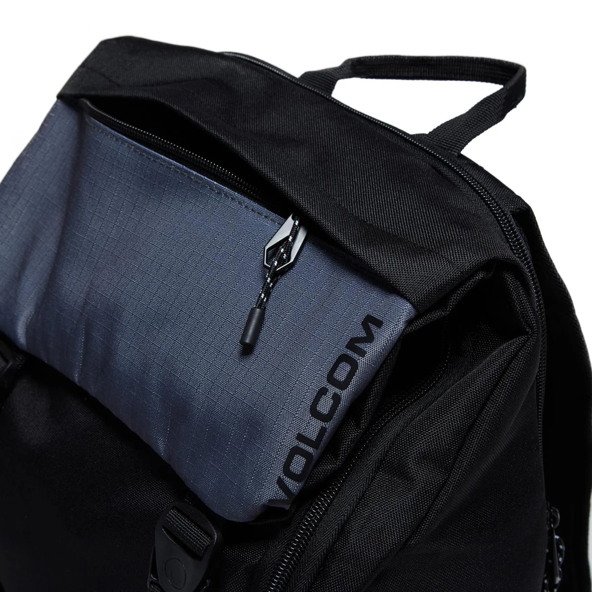 Volcom Charter Fold-over Backpack - Black/Grey - Image 3