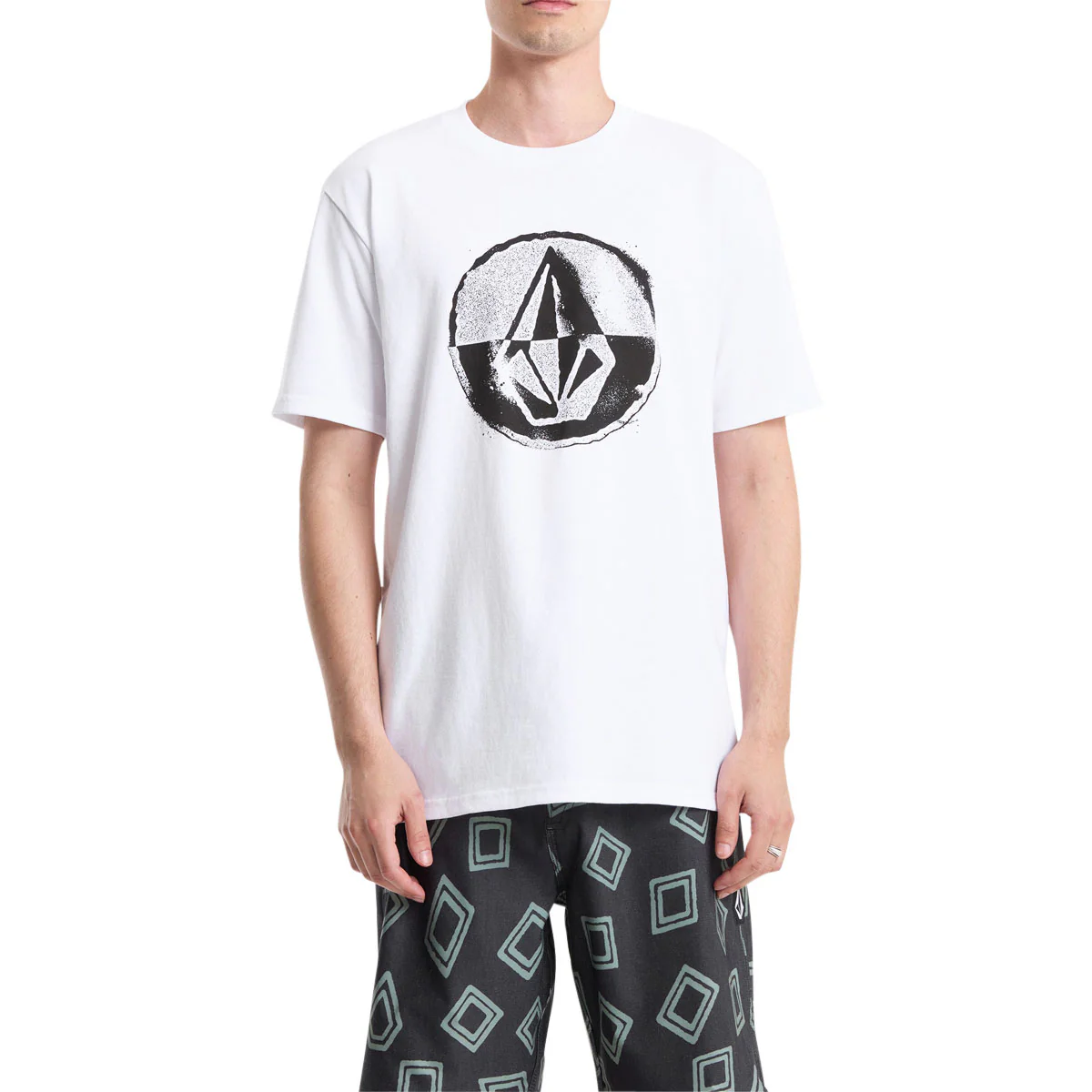 Volcom Circle Split T-Shirt - White - Image 2