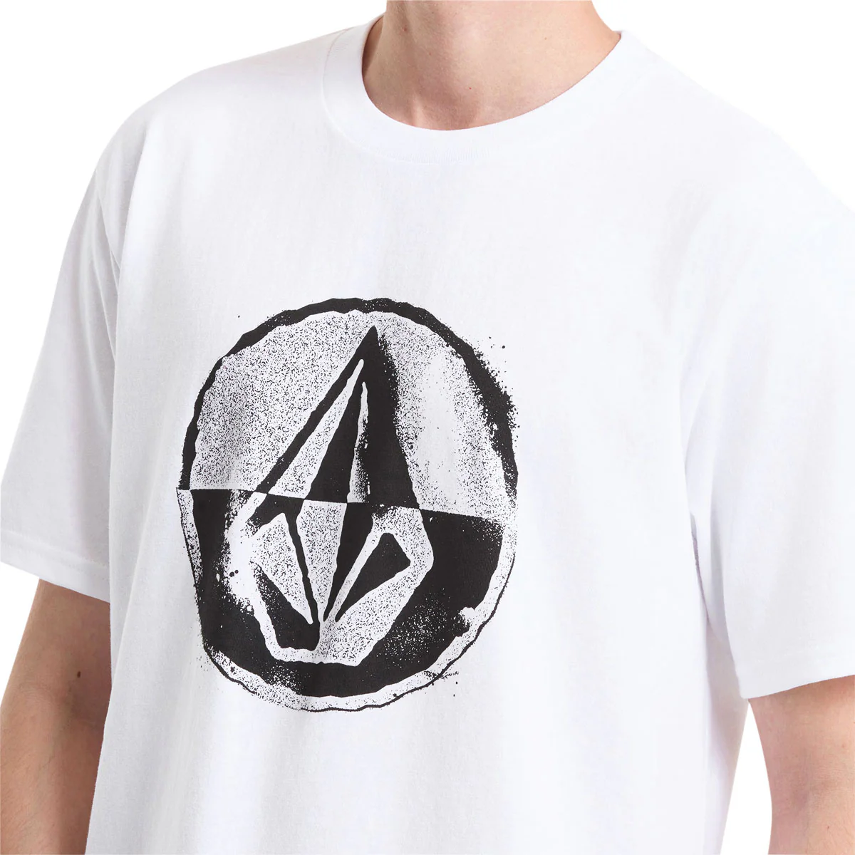 Volcom Circle Split T-Shirt - White - Image 3