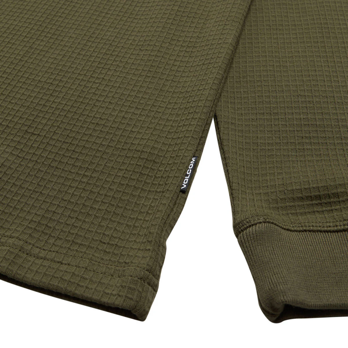 Volcom Curbstone Long Sleeve Polo Shirt - Sage Leaf - Image 3