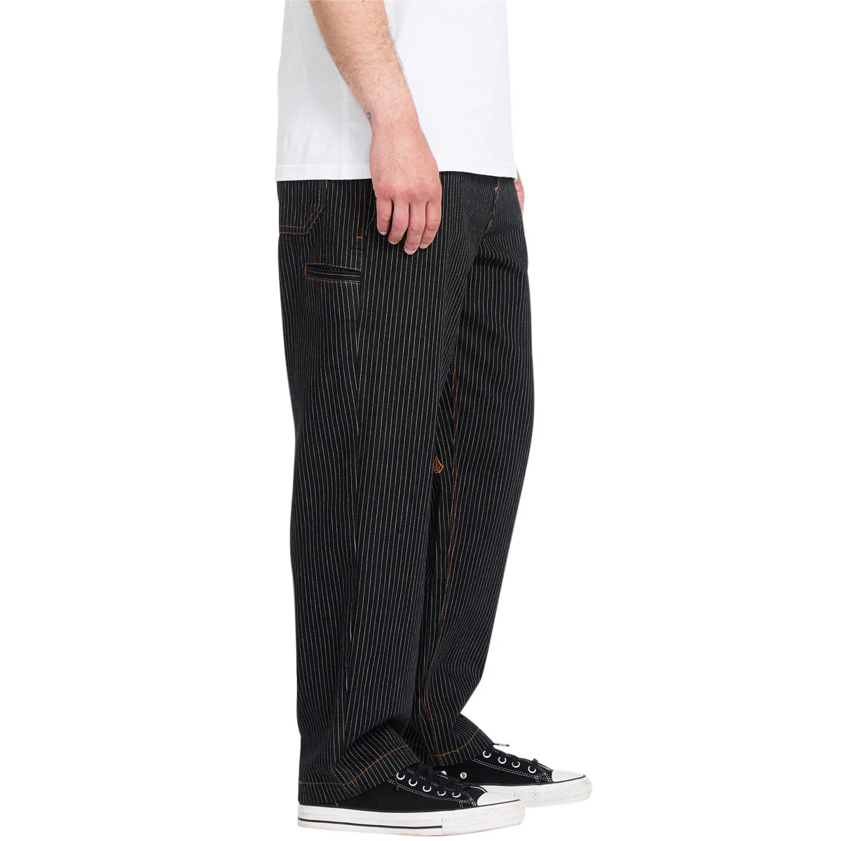 Volcom Dialed Work Pants - Black Stripe - Image 3