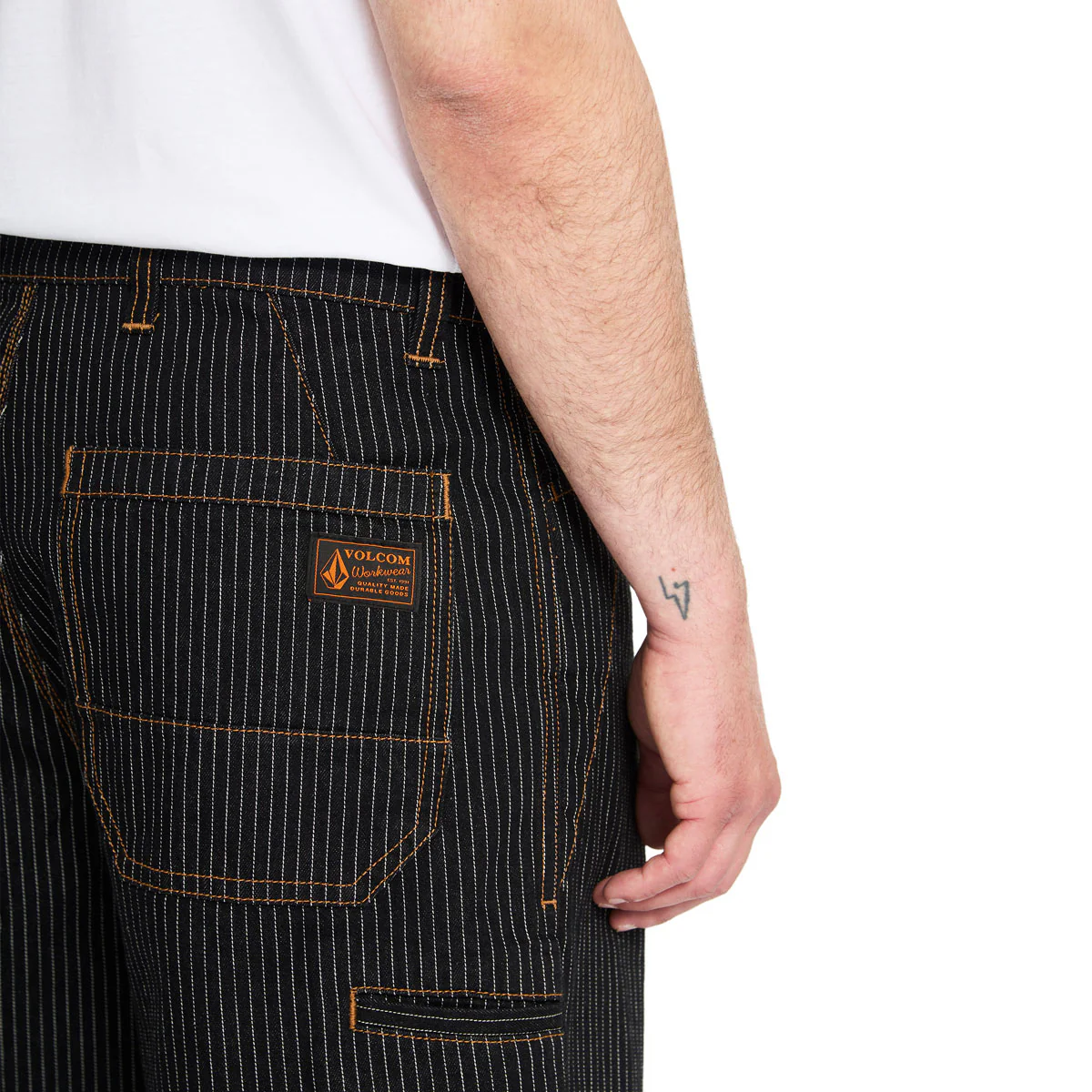 Volcom Dialed Work Pants - Black Stripe - Image 4