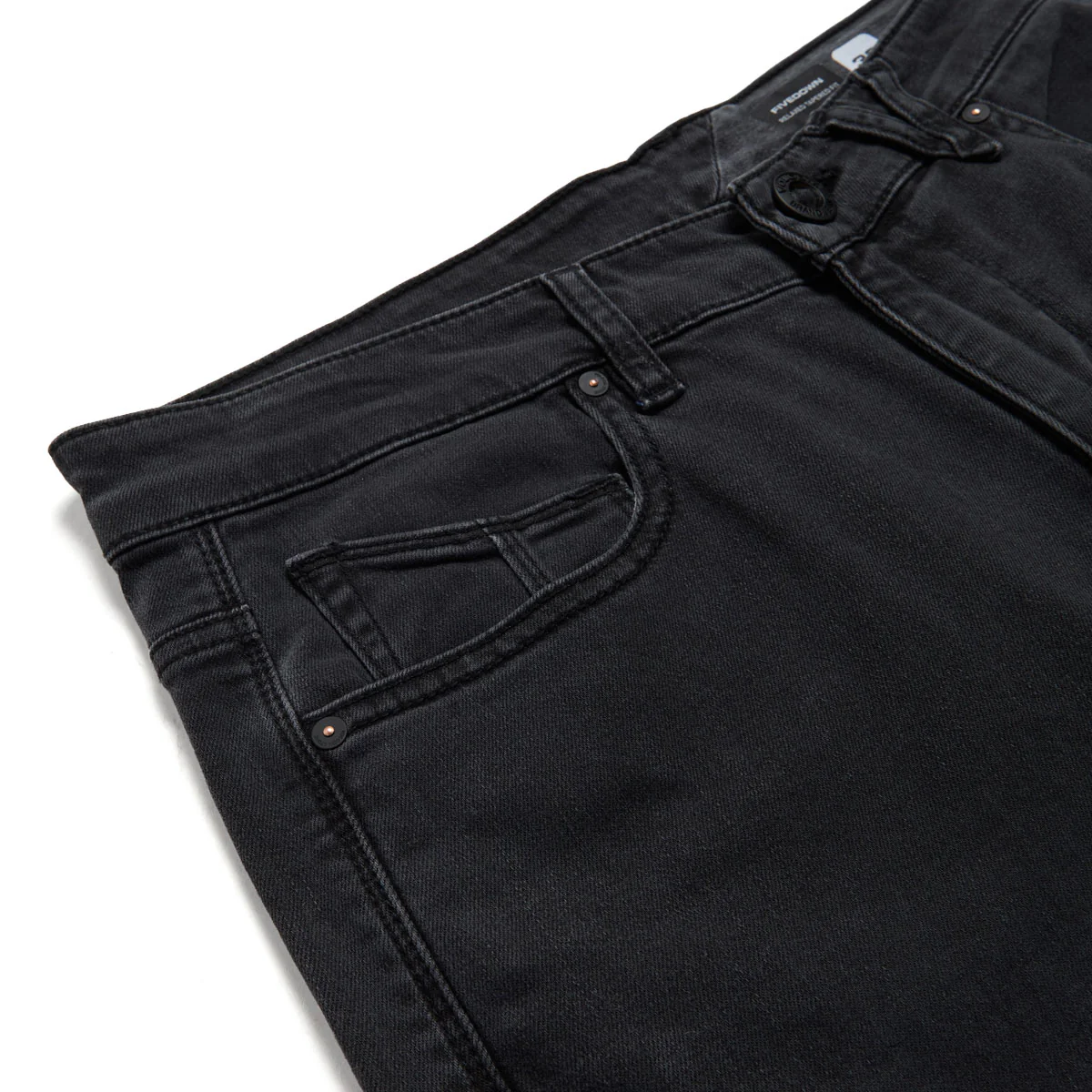 Volcom Fivedown Denim Jeans - Fade To Black - Image 3