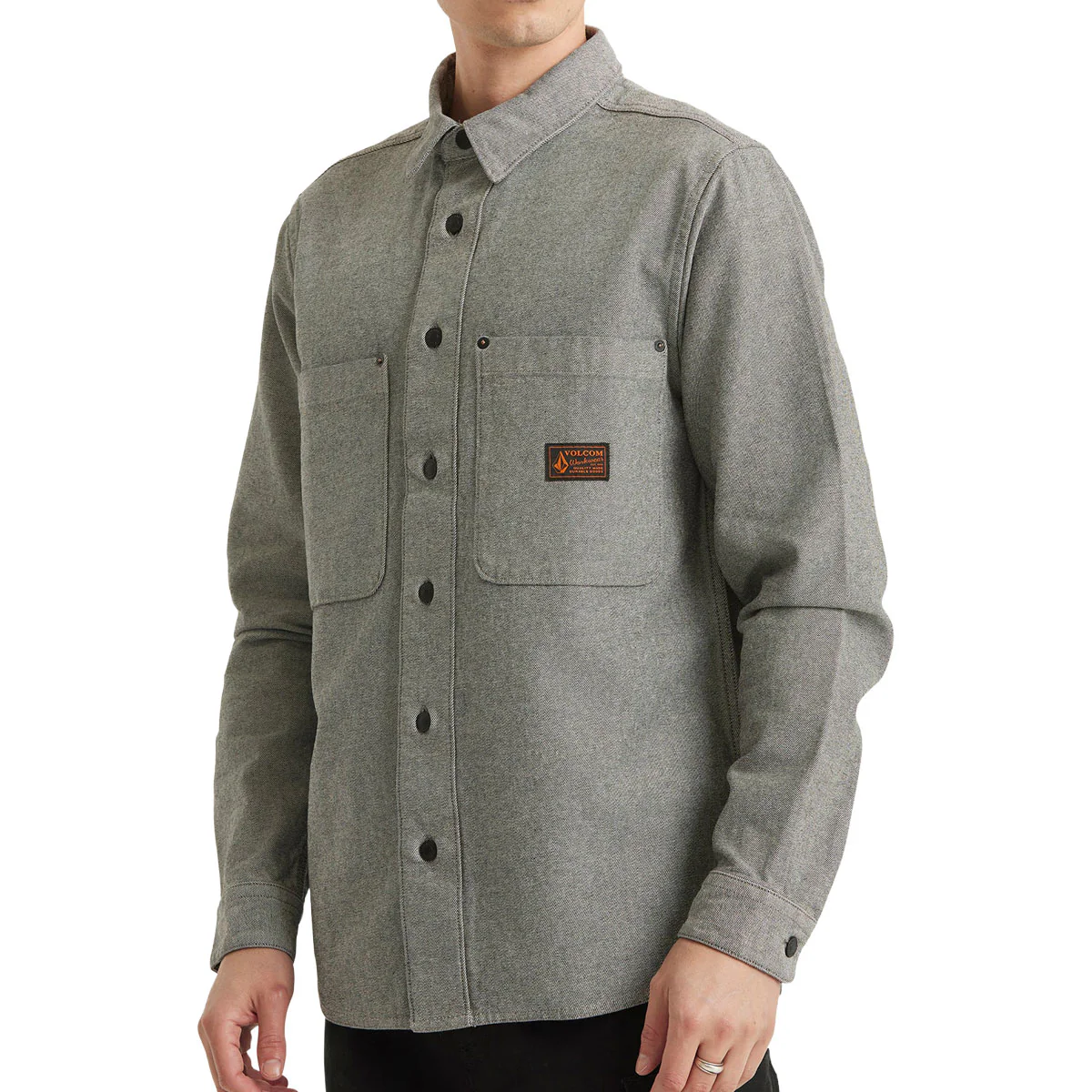 Volcom Levelstone Long Sleeve Shirt - Antique Black - Image 2