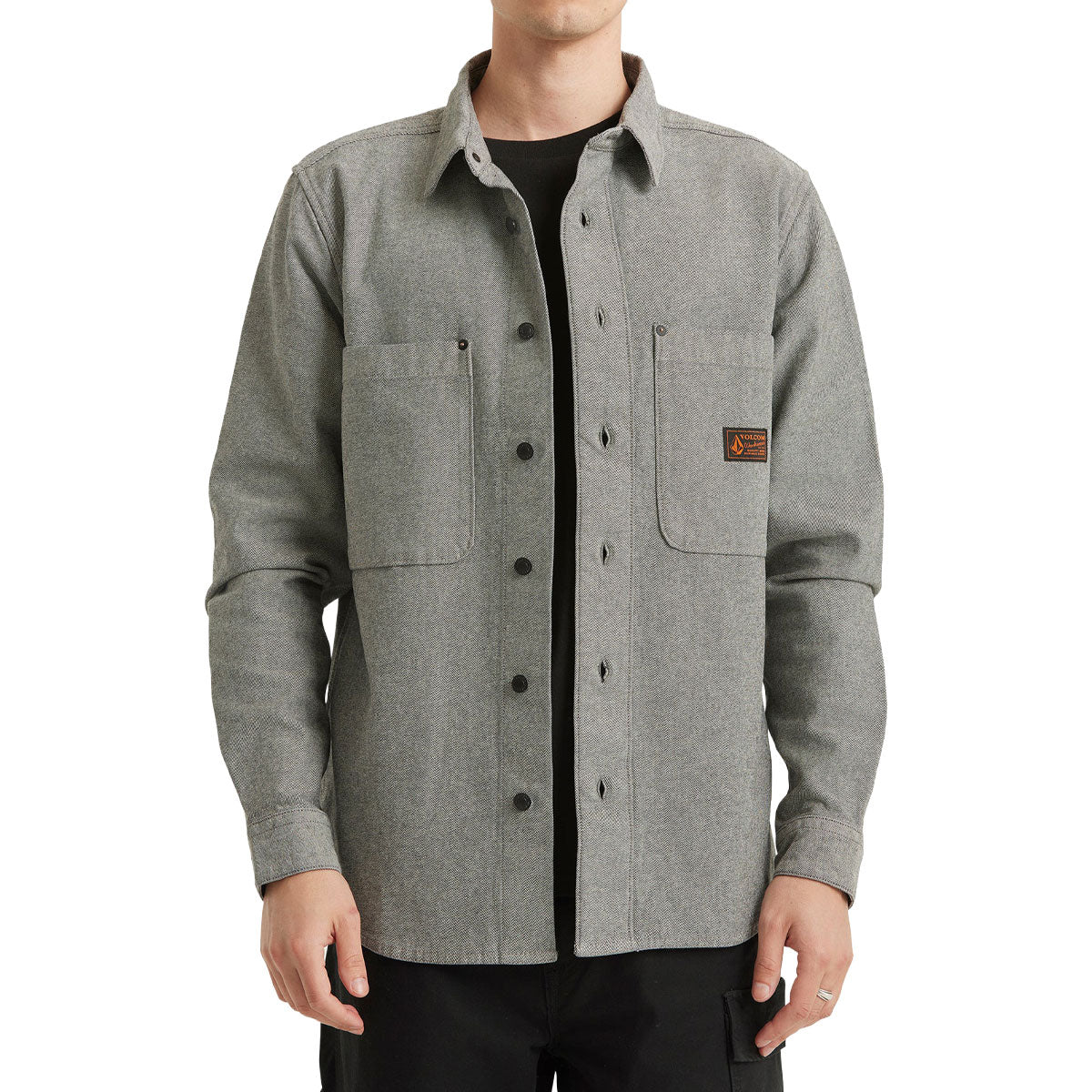 Volcom Levelstone Long Sleeve Shirt - Antique Black - Image 4