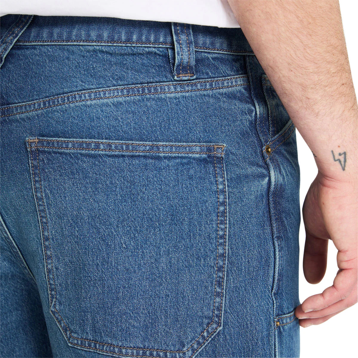 Volcom Work Carpenter Denim Jeans - Park Blue - Image 3