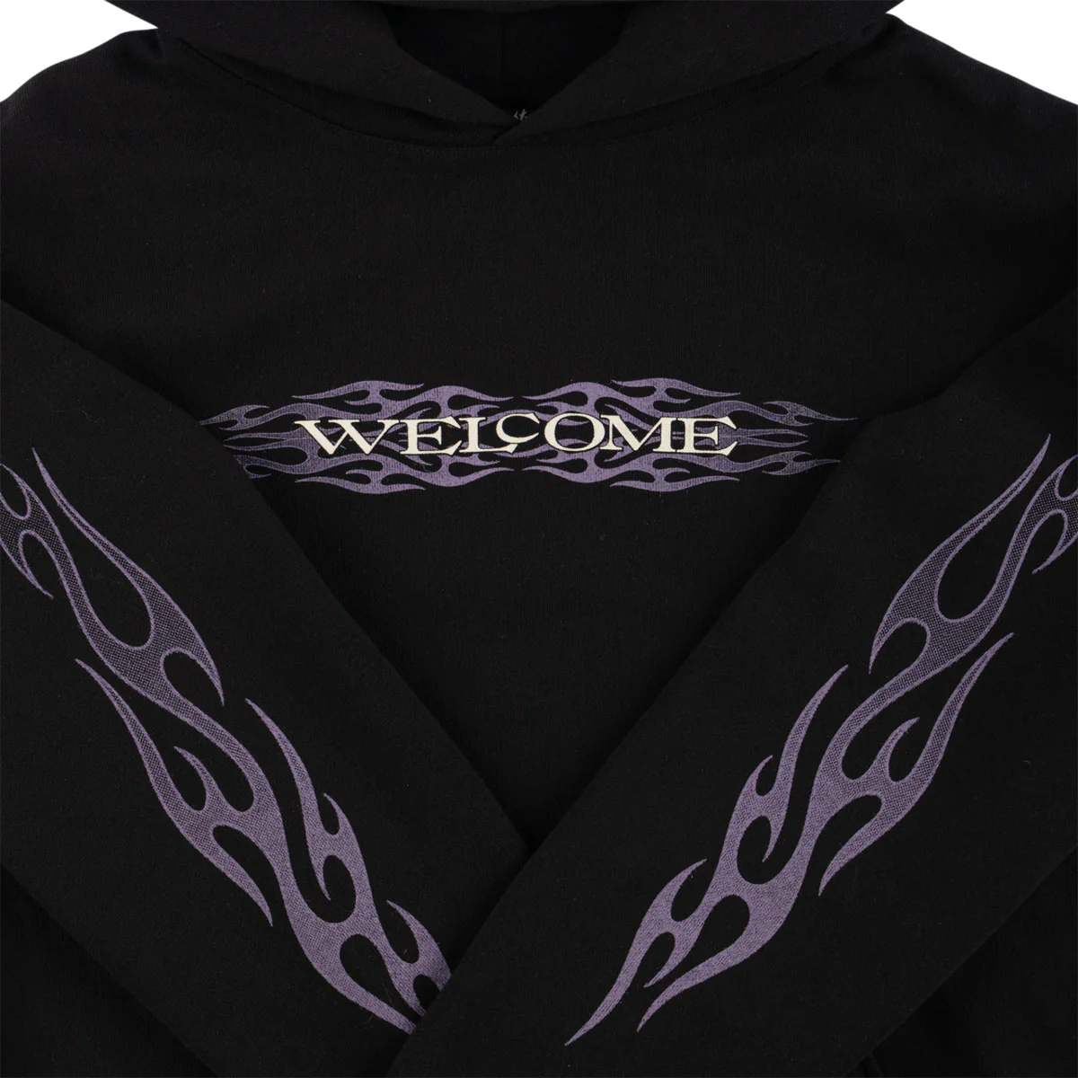 Welcome Brevity Hoodie - Black/Purple - Image 3