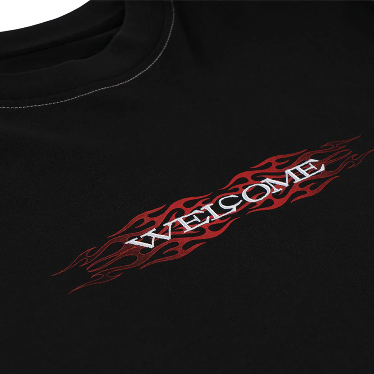 Welcome Brevity Layered Long Sleeve Knit T-Shirt - Black/White - Image 2