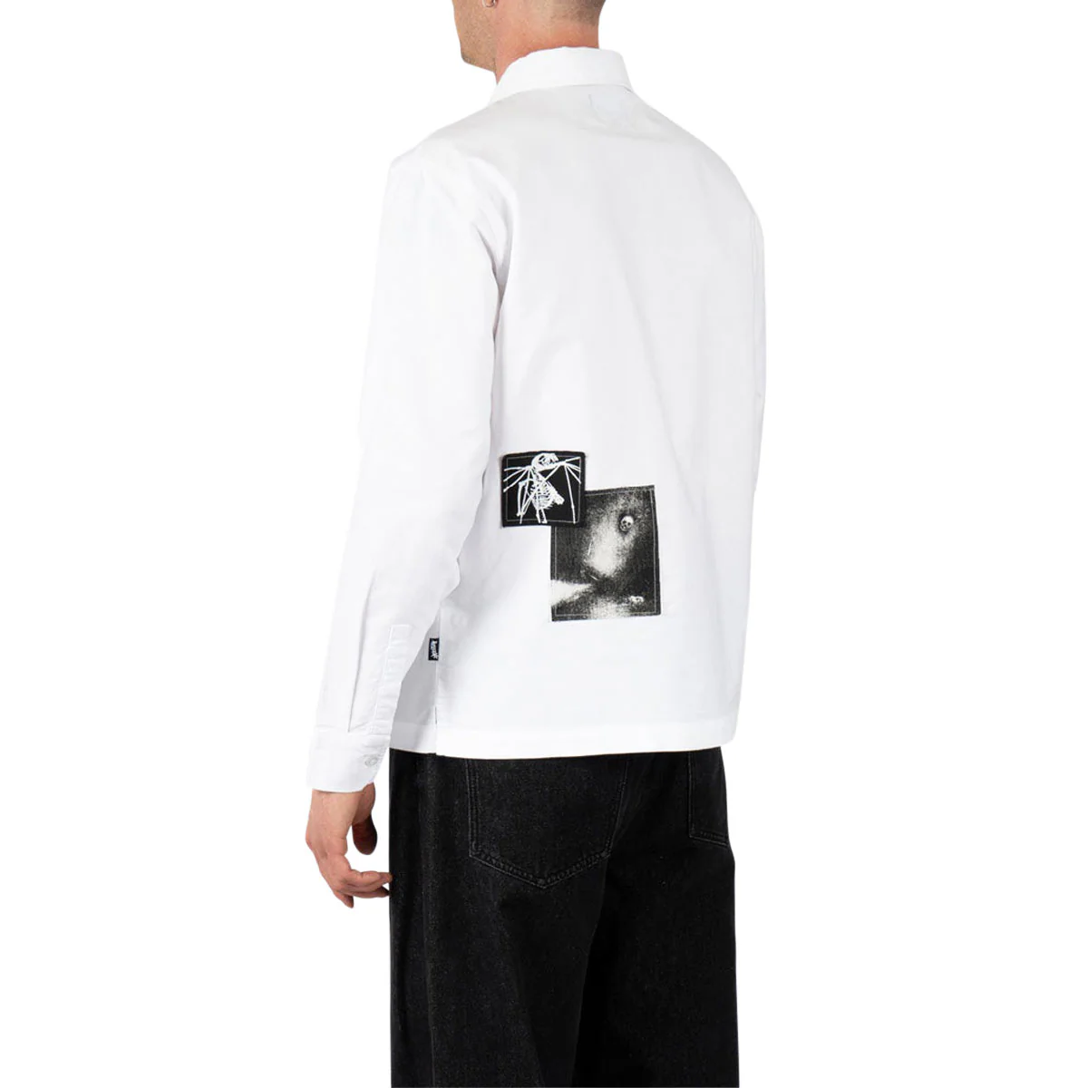 Welcome Bygone Oxford Patches Long Sleeve Shirt - White - Image 6