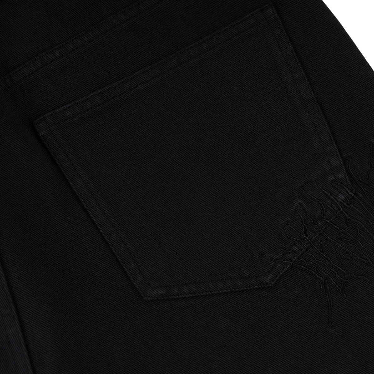 Welcome Chasm Baggy Denim Shorts - Washed Black - Image 5