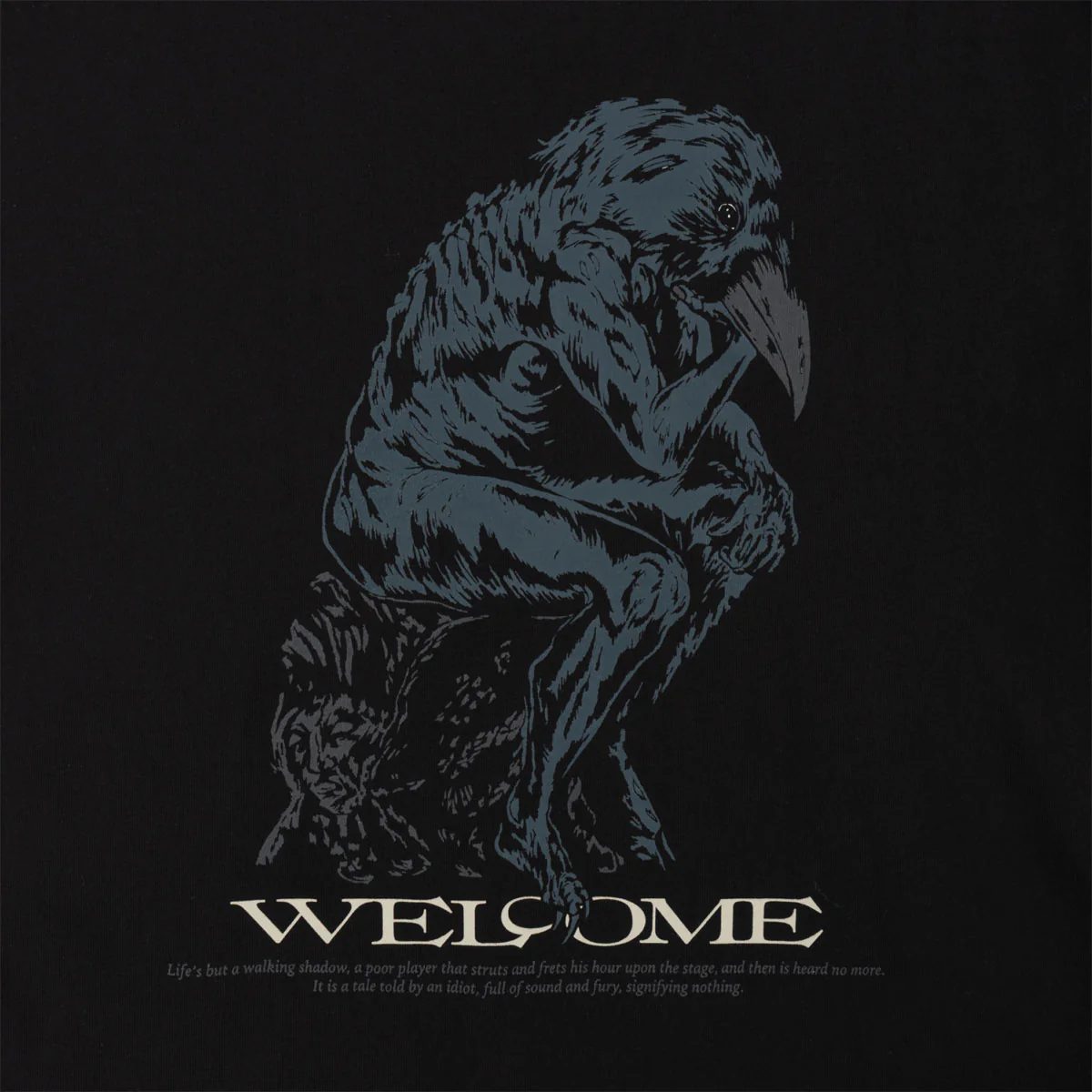 Welcome Crinker T-Shirt - Black - Image 2