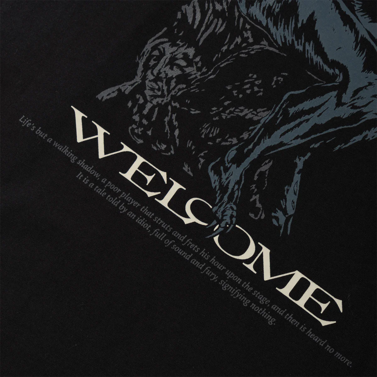 Welcome Crinker T-Shirt - Black - Image 3