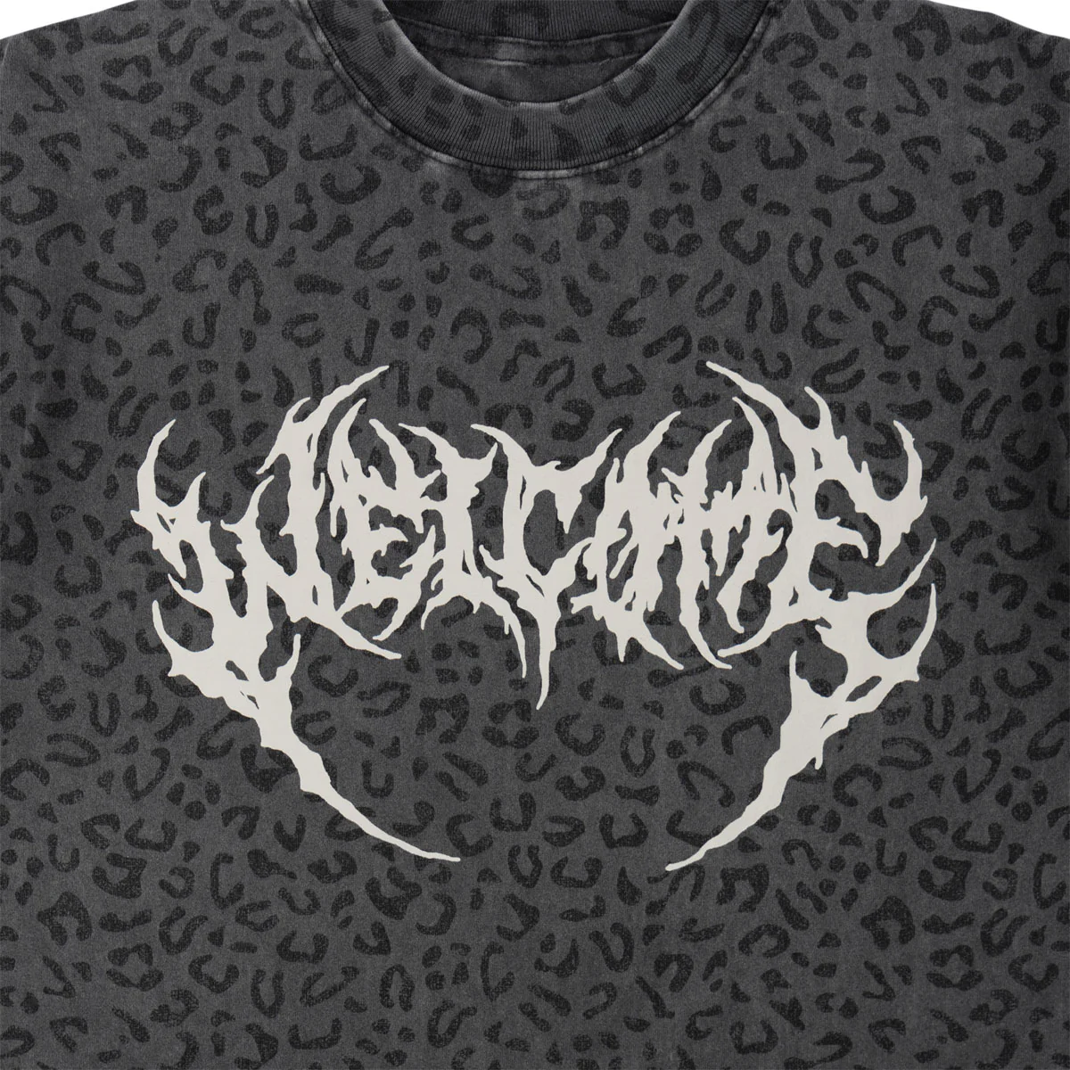 Welcome Fang T-Shirt - Vintage Black/Leopard - Image 2