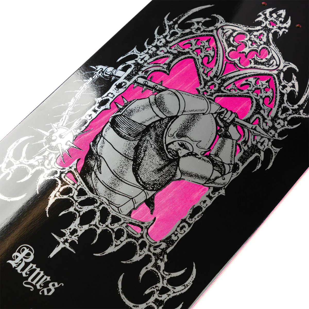 Welcome Flail On Baculus 2.0 Skateboard Deck - Black/Silver Foil - 9.00" - Image 3