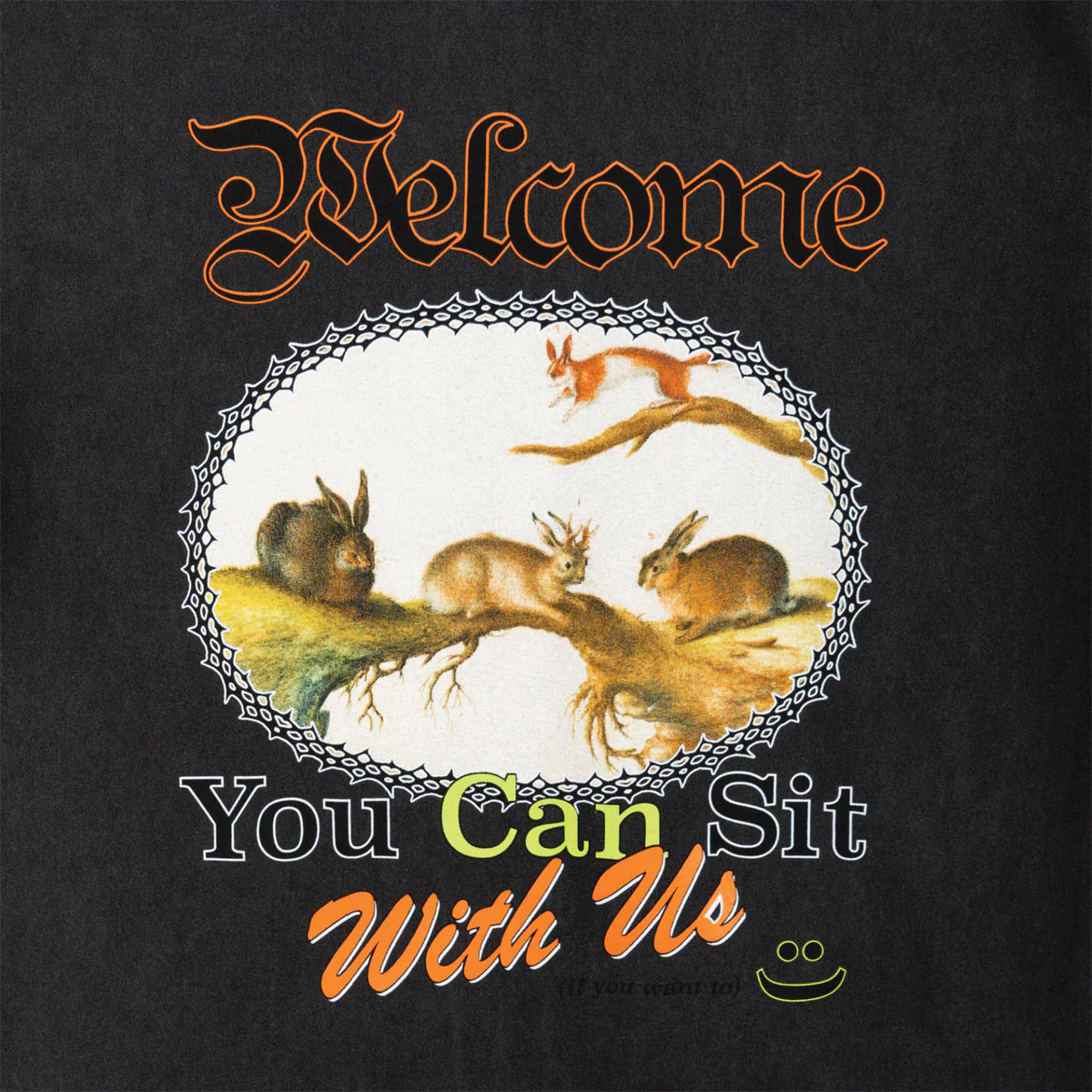 Welcome Friend T-Shirt - Vintage Black - Image 2