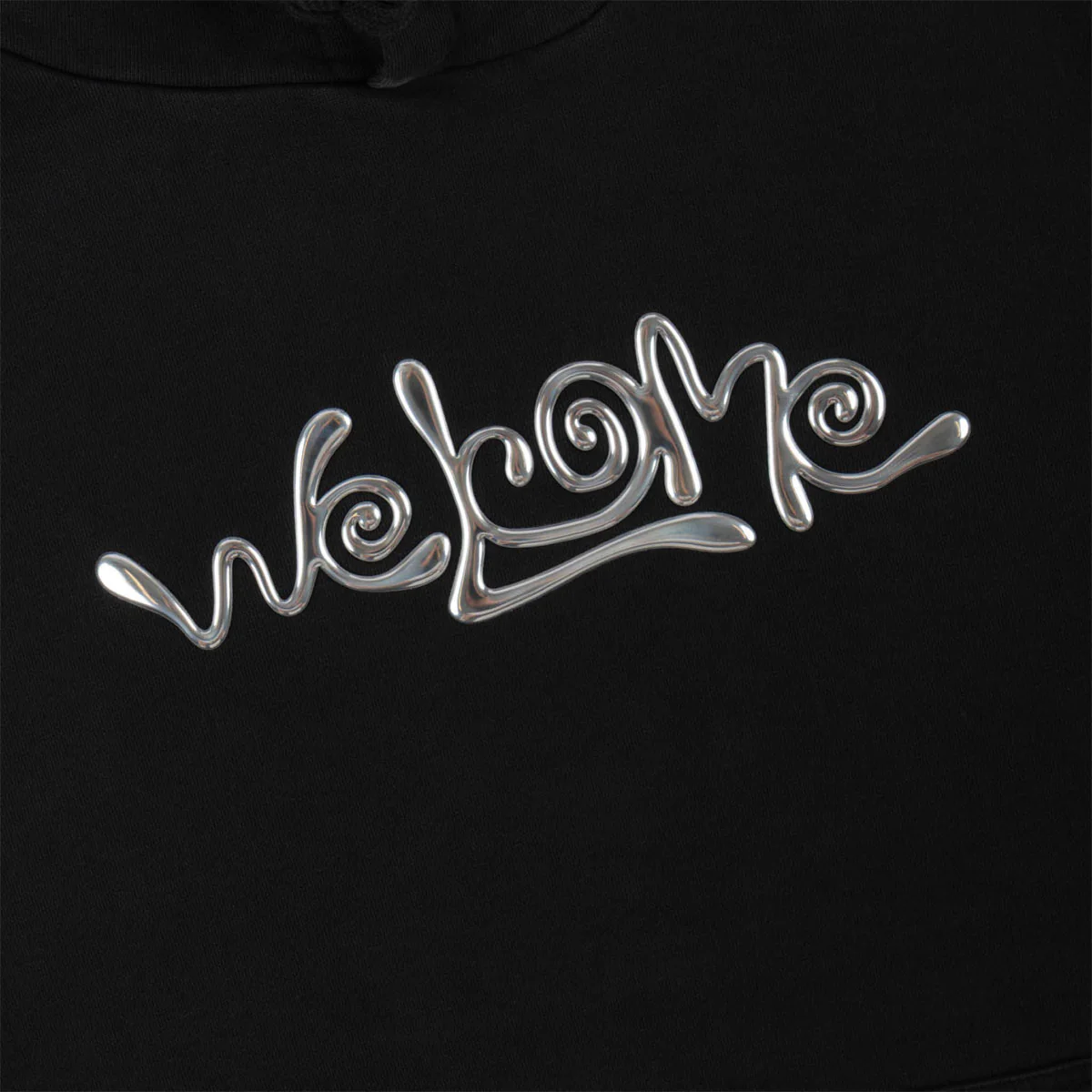 Welcome Gleam 3D Chrome Applique Hoodie - Black - Image 2