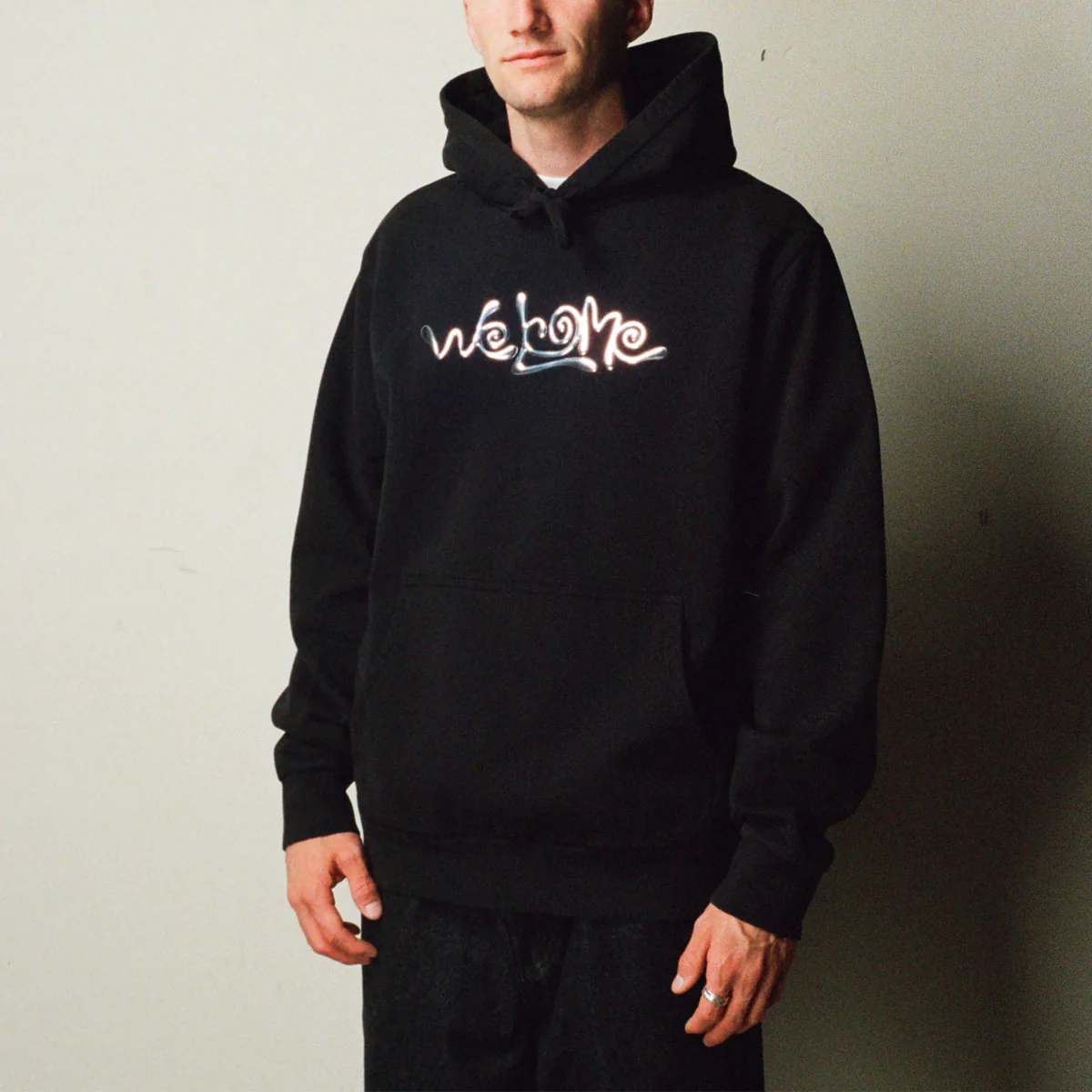 Welcome Gleam 3D Chrome Applique Hoodie - Black - Image 3
