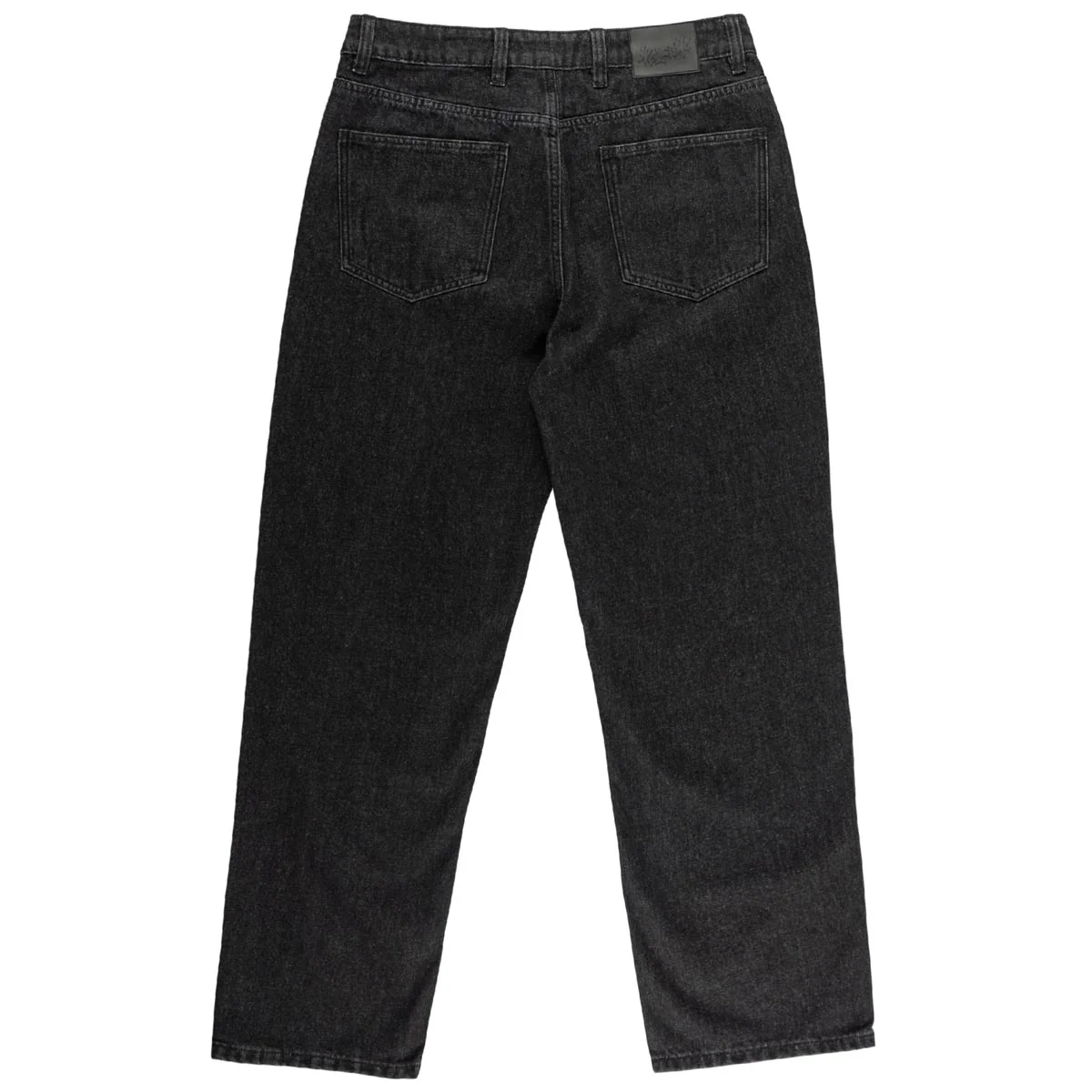 Welcome Immortal Loose Straight Denim Jeans - Washed Black - Image 2