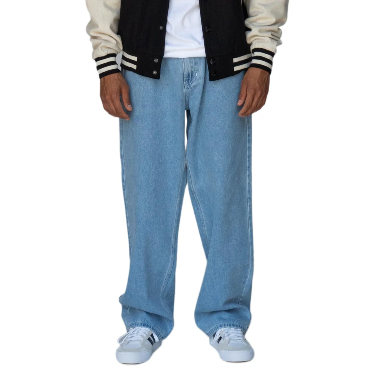 Welcome Immortal Loose Straight Denim Jeans - Washed Blue - Image 5