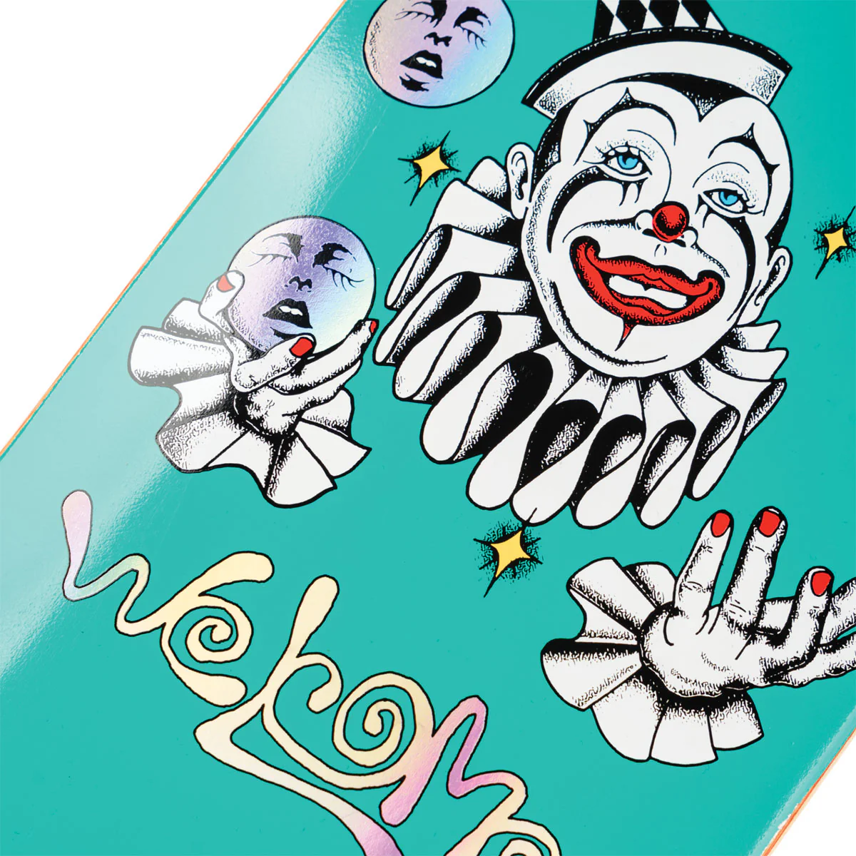 Welcome Juggler On Effigy Skateboard Complete - Teal/Prism Foil - 8.80" - Image 3