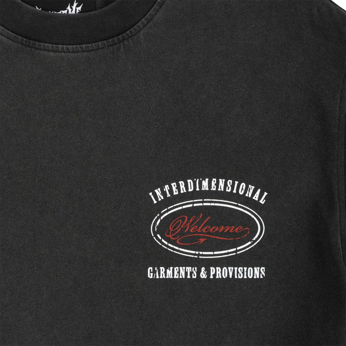 Welcome Pegasus Layered Long Sleeve T-Shirt - Vintage Black/White - Image 4