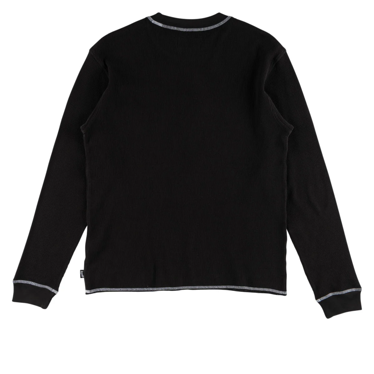 Welcome Scan Contrast Stitch Thermal Shirt - Black - Image 4