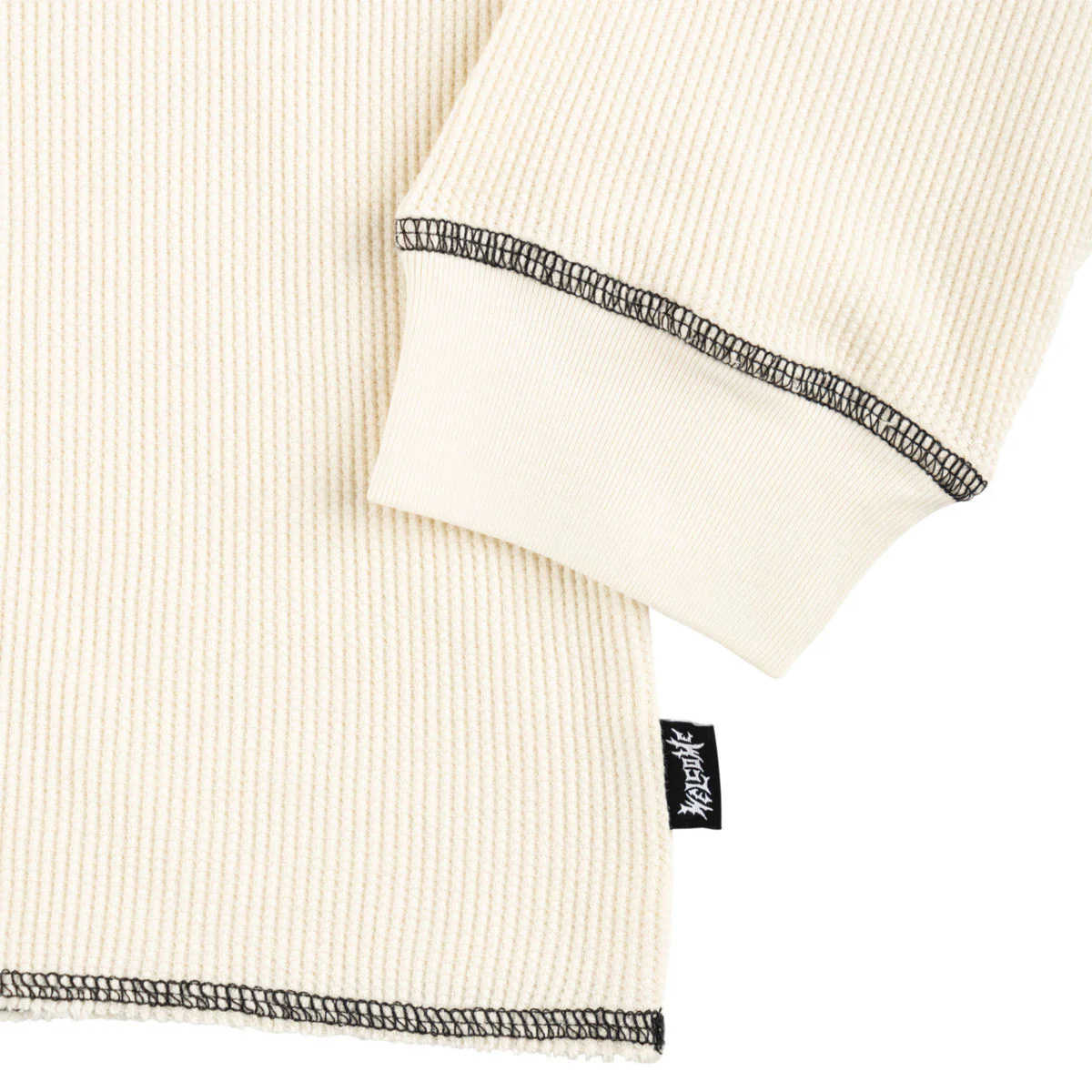 Welcome Seraph Contrast Stitch Thermal Shirt - Bone - Image 3