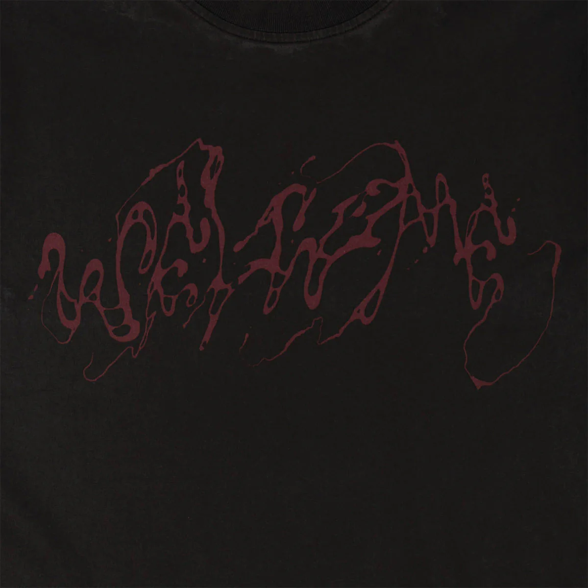 Welcome Weep Overprint T-Shirt - Black/Plum - Image 2
